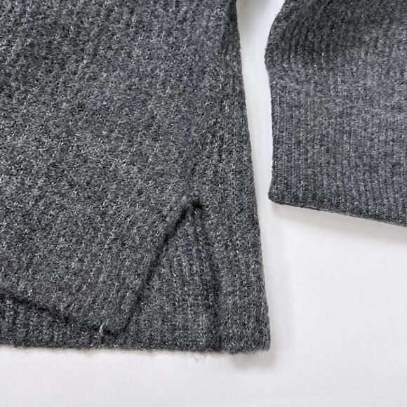 Topshop Funnel Neck Sweater Dress Size 8-10 Gray NWT Cuffed Ribbed Relaxed Fit - Picture 5 of 6
